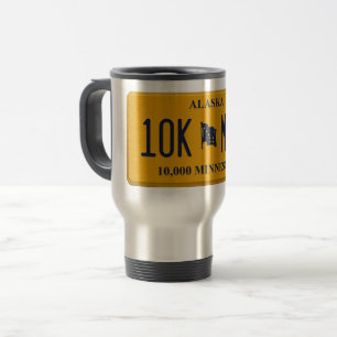 Plaque de licence de l'Alaska tasse de voyage inox