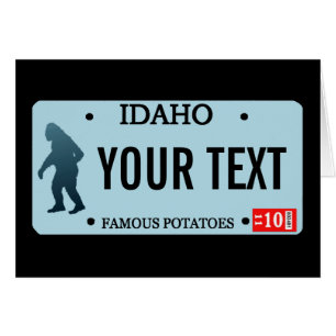 Plaque de licence Idaho Sasquatch