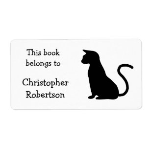 Plaque de livre en silhouette de chat