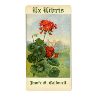 Plaque de livre vintage de la plaque de fleur de g