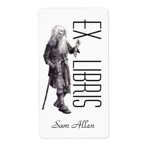 Plaque de livre Wise Old Man Nom Balise Ce livre a