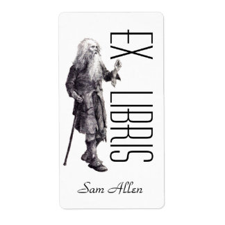 Plaque de livre Wise Old Man Nom Balise Ce livre a