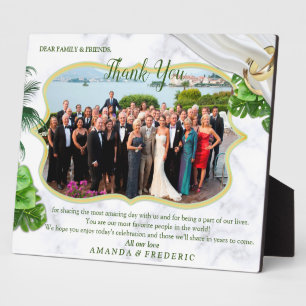 Plaque de Mariage romantique Tropical Merci