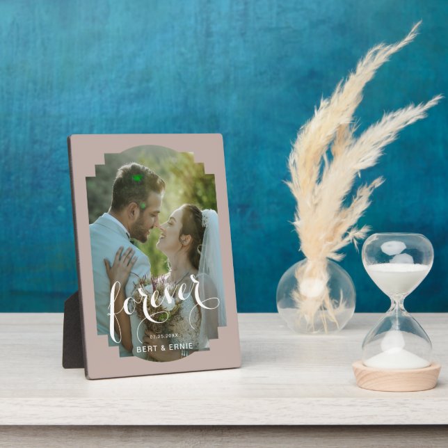 Plaque de mémoire Mariage 5x7 avec socle en acier (Côté)