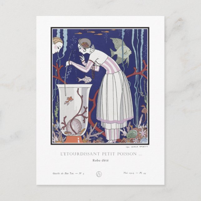 Plaque de mode Art déco par George Barbier Carte p (Devant)