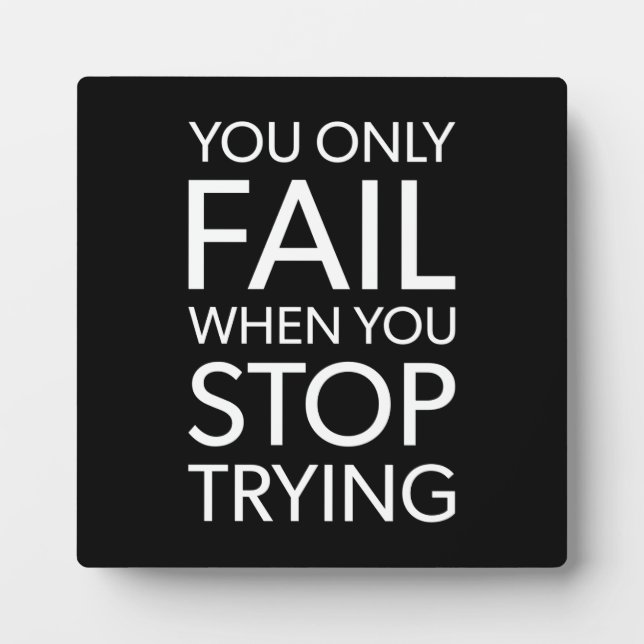 Plaque de motivation de la réussite et de la gym (Devant)