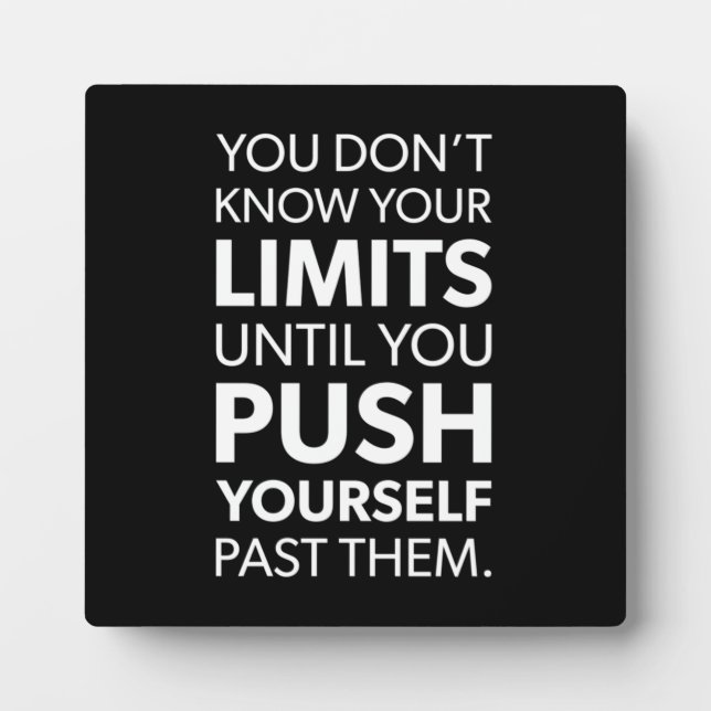 Plaque de motivation de la réussite et de la gym (Devant)