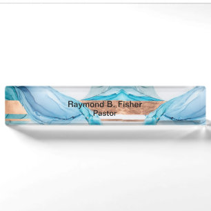 Plaque de nom acrylique du pasteur