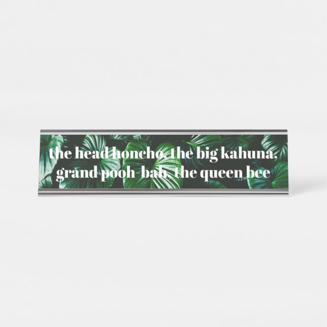 Plaque de nom Boss Humoristique (Devant)