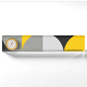Plaque de nom de bureau abstrait