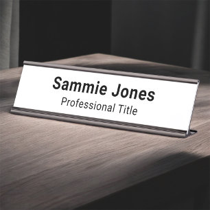 Plaque de nom de bureau en métal pour l'entreprise