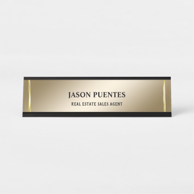 Plaque de nom de bureau moderne et élégant (Devant)