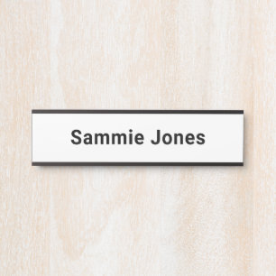 Plaque de nom de bureau modifiable pour porte pers