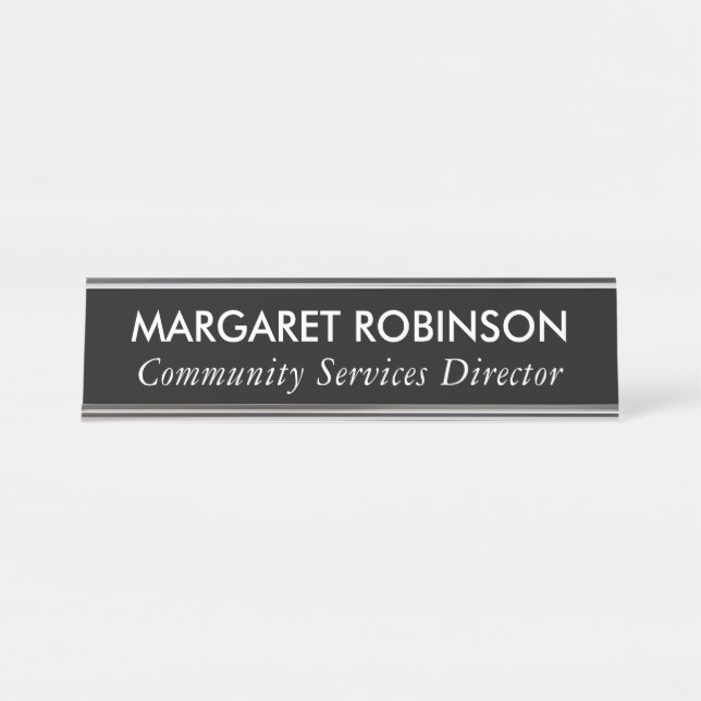 PLAQUE DE NOM DE BUREAU PERSONNALISÉE (Devant)