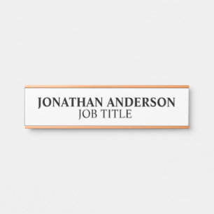 Plaque de nom de porte de bureau professionnel mod