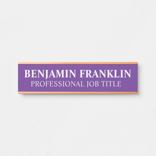 Plaque de nom de porte de bureau professionnel mod (Devant)