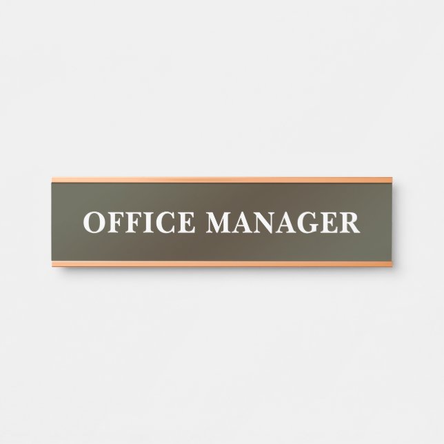 Plaque de nom de porte de bureau professionnel mod (Devant)
