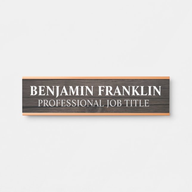 Plaque de nom de porte de bureau professionnel mod (Devant)