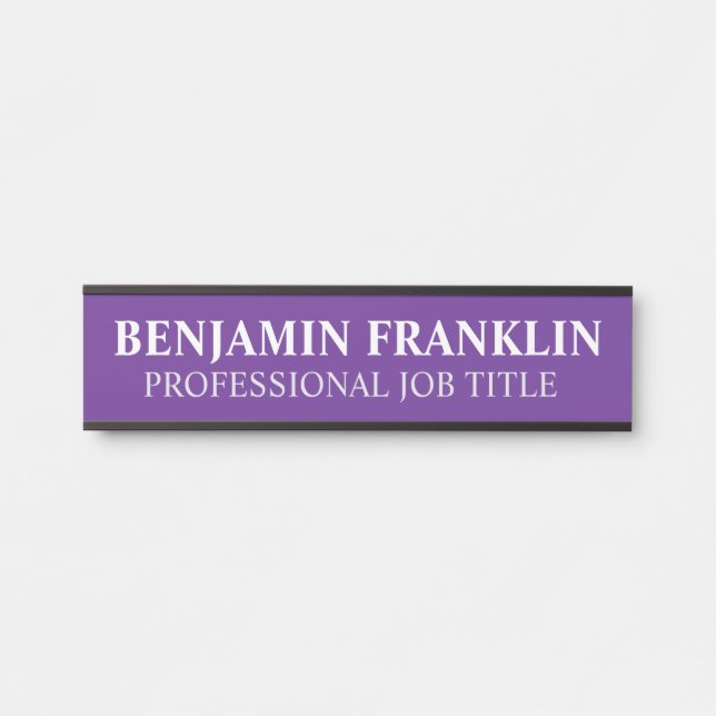 Plaque de nom de porte de bureau professionnel mod (Devant)