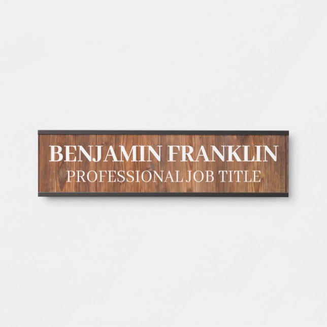 Plaque de nom de porte de bureau professionnel mod (Devant)