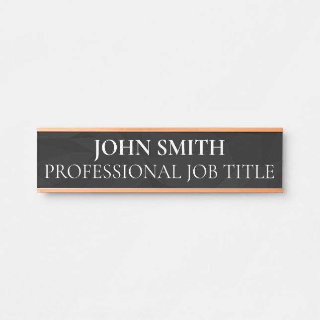 Plaque de nom de porte de bureau professionnel mod (Devant)