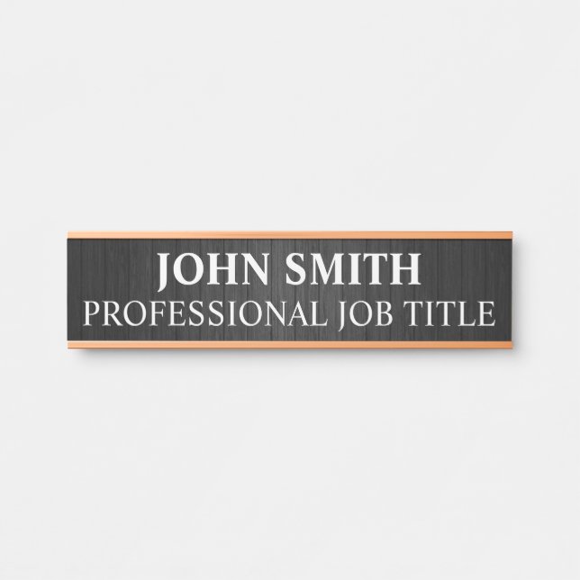 Plaque de nom de porte de bureau professionnel mod (Devant)