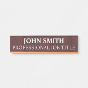 Plaque de nom de porte de bureau professionnel mod