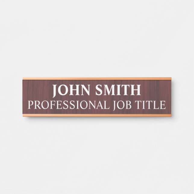 Plaque de nom de porte de bureau professionnel mod (Devant)