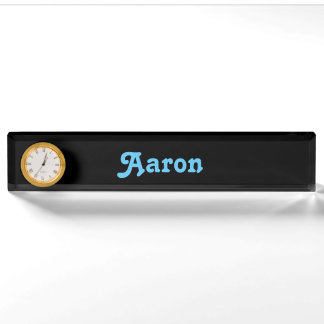 Plaque de nom du bureau Aaron