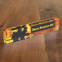 Plaque de nom du bureau Cherry Mountain VFD Flames