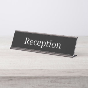 Plaque de nom du bureau d'accueil