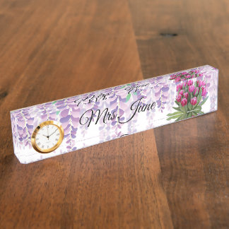 Plaque de nom du bureau de l'enseignant