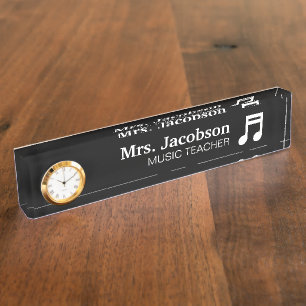 Plaque de nom du bureau de l'enseignant de musique
