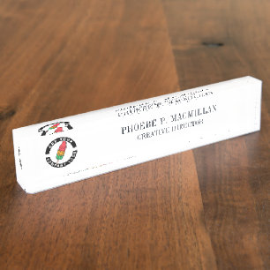 Plaque de nom du bureau du logo exécutif personnal