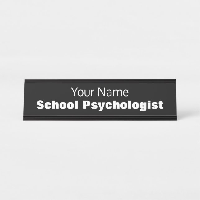 Plaque de nom du bureau du psychologue de l'école  (Devant)