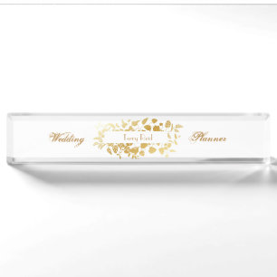 Plaque de nom du bureau en acrylique wedding plann
