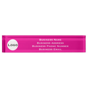 Plaque de nom du bureau personnalisé - Rose gras a