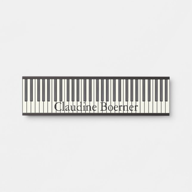 Plaque de nom du clavier de piano (Devant)