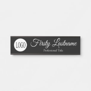 Plaque de nom élégante pour porte de bureau