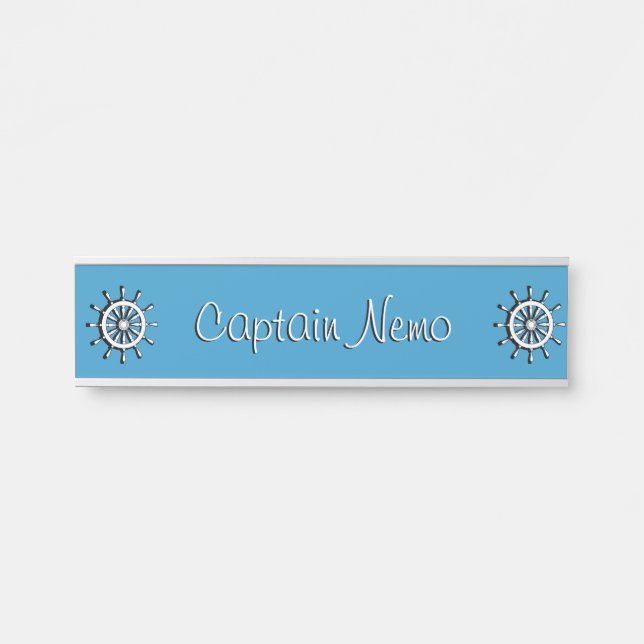 Plaque de nom - Nom avec roues du navire (Devant)