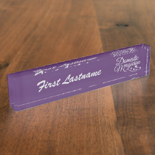 Plaque de nom personnalisée du Magicien domestique