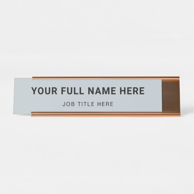 Plaque de nom professionnel personnalisée avec lig (Devant)