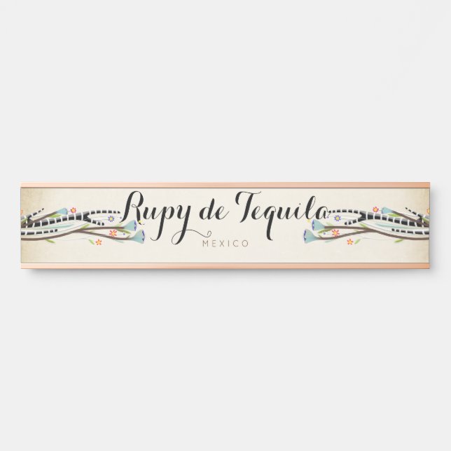 Plaque de nom Rupydetequila décoration de porte (Devant)