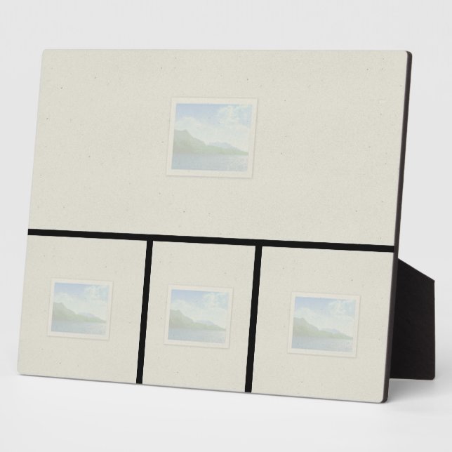 Plaque de plateau 8x10 avec 4 images (Côté)