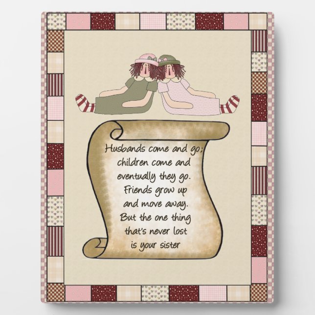 Plaque de poème des sœurs Prim (Devant)