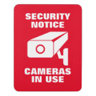 Caméra en service surveillance alerte rouge sécuri