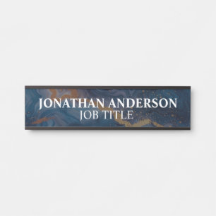 Plaque de porte de bureau moderne pour nom profess