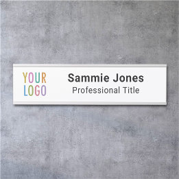 Plaque de porte de bureau modifiable Logo d'entrep