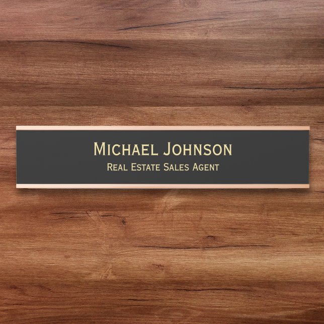 Plaque de porte de titre de poste de bureau long m (Modern Long Office Name Plate Job Title Door Sign)