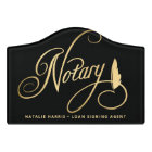 Elegant Gold & Navy Notaire Loan Agent